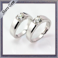 Vivid Brilliant Synthetic Diamond Simple Fashion Couple Jewelry Ring